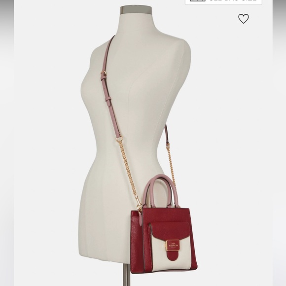 Coach Mini Pepper Crossbody Handbag In Colorblock Red Multi - Picture 11 of 11